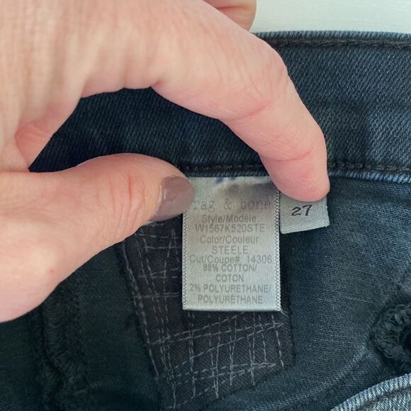 rag & bone Jean 10 Inch Capri Super Skinny in‎ Steele Size 27 - Picture 15 of 16